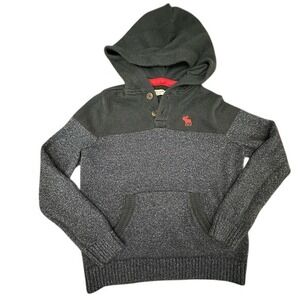Abercrombie Kids Boys 13/14 Sweater Hoodie Button EUC